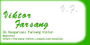 viktor farsang business card
